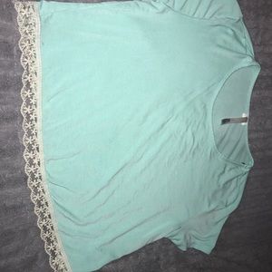 turquoise crop top
